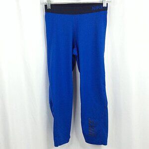 Nike Pro Training Tights Womens Size Medium Compression Blue Crop